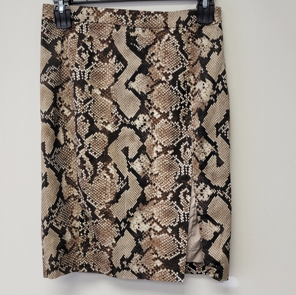 Altuzarra Target Snake Print Pencil Skirt Brown 12 - Picture 2 of 8